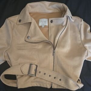 Love Tree Women's Tan Leather Jacket